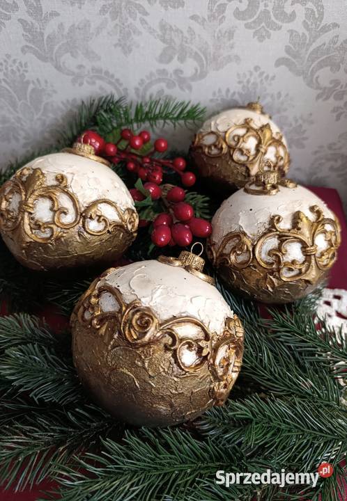 Bombki Boże Narodzenie Rękodzieło Vintage