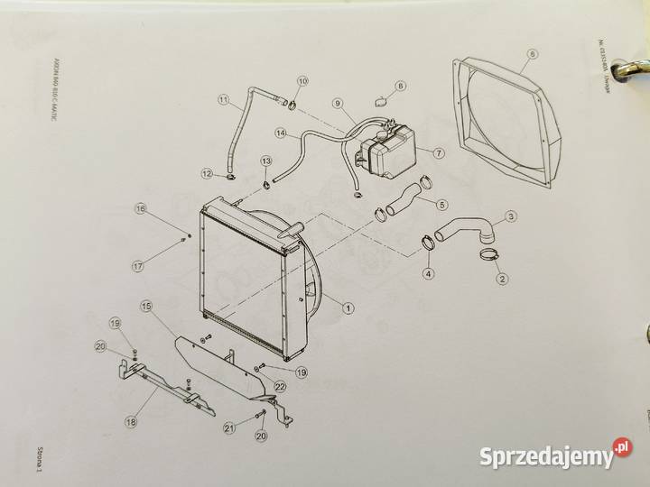 Claas Axion 840 CMatic 13r 240 Chłodnica wody Chłodzenie silnika Stalewo