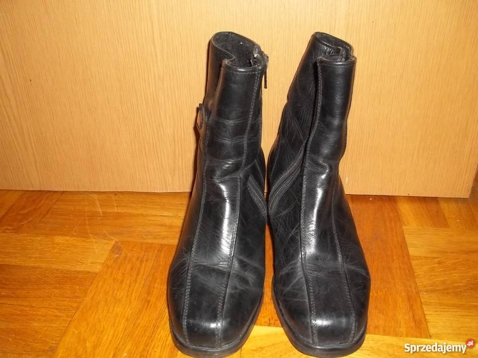 Kozaki skórzane 36 krótkie i długie Łódź