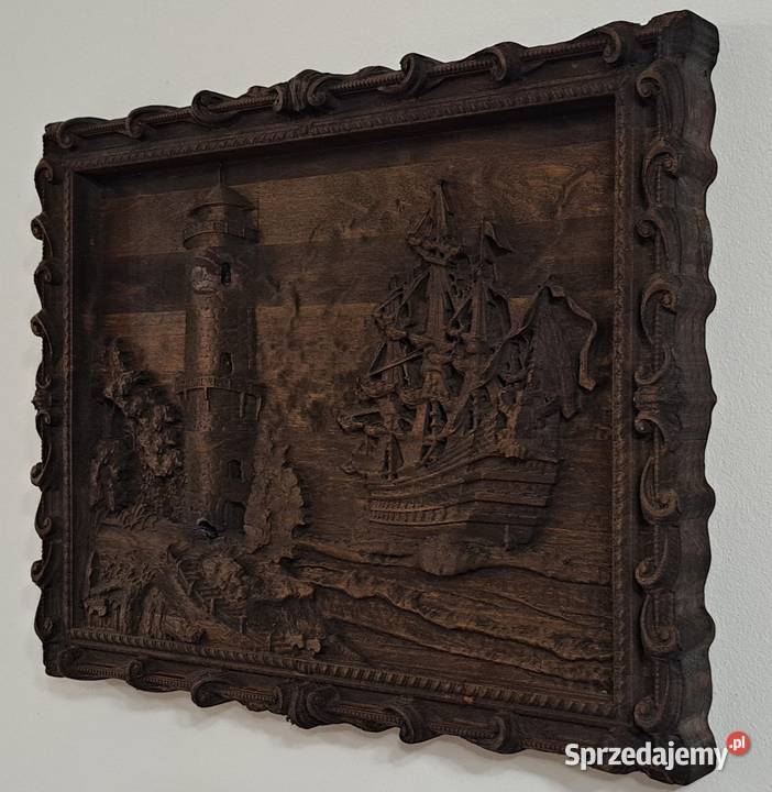 ŻAGLOWEIC i LATARNIA morska morze fale Malechowo