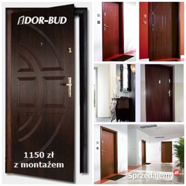 Drzwi zewnętrzne wejściowe z montażem do Czeladź