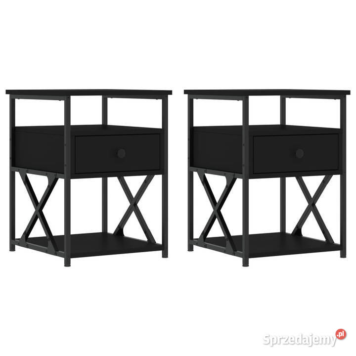 Szafki nocne 2 czarne 40x42x55 WM826074 Warszawa sprzedam