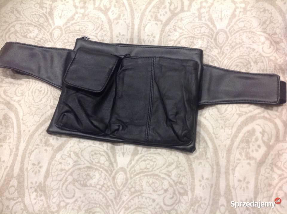 Nerka Skórzana Męska czarna j Nowa eko skóra Nowa Sól