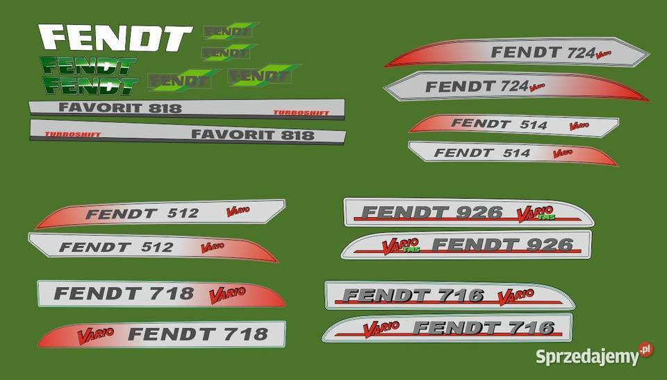 Naklejki fendt różne modele super mocne pytaj o Bydgoszcz