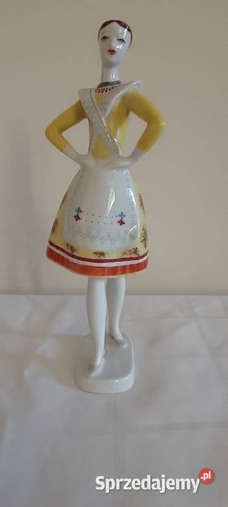 Duża figura tańczącej dziewczyny Hollohaza Porcelana i szkło Kraków