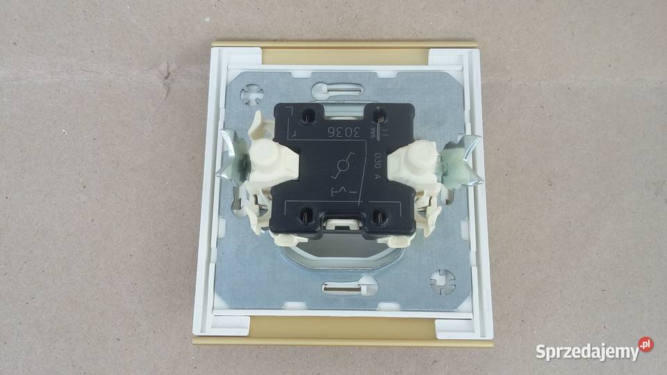 Włącznik łącznik światła BERKER B1 MosiądzBiały