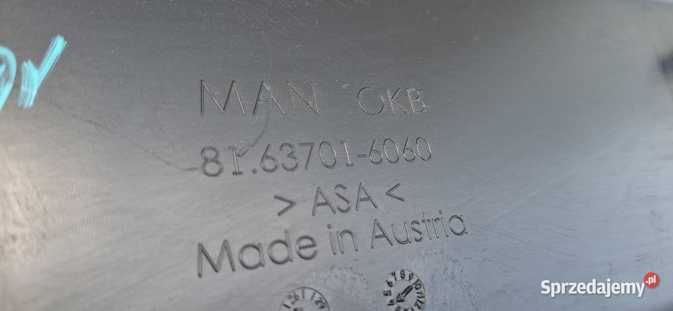 MAN TGX TG3 LISTWA NAKŁADKA OSŁONY Bieleń