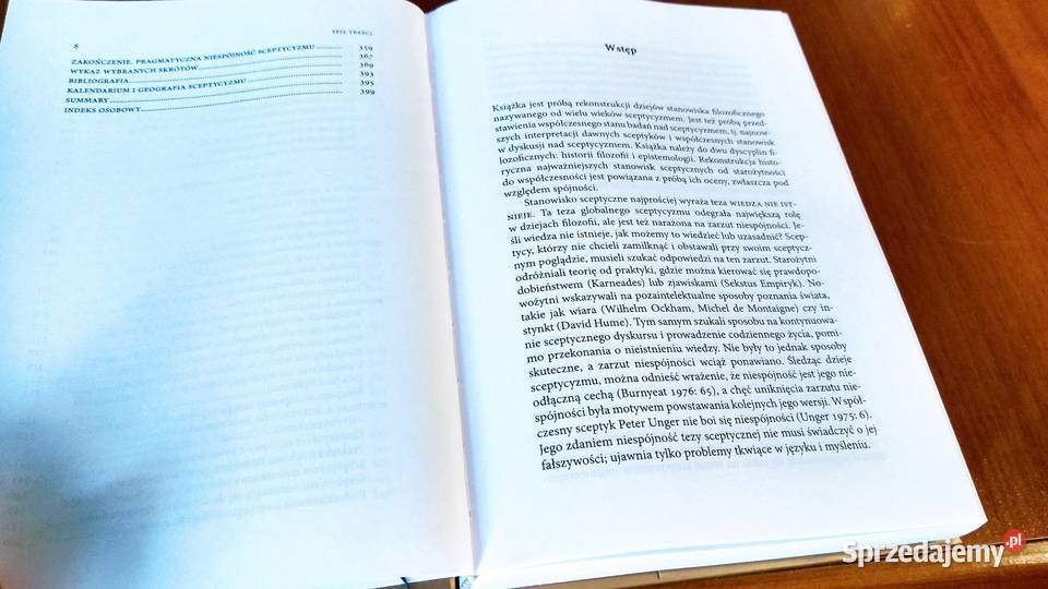 Historia sceptycyzmu w poszukiwaniu spójności kompendium, repetytorium, opracowanie Podręczniki Gdańsk