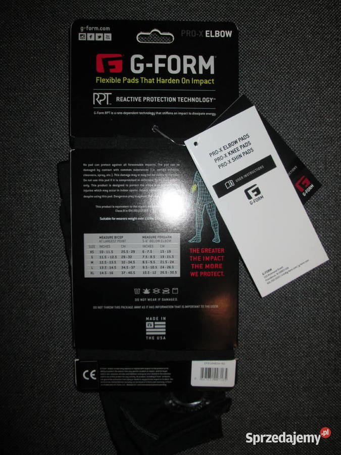 Ochraniacze na łokcie GForm ProX Elbow Black warmińsko-mazurskie Kętrzyn