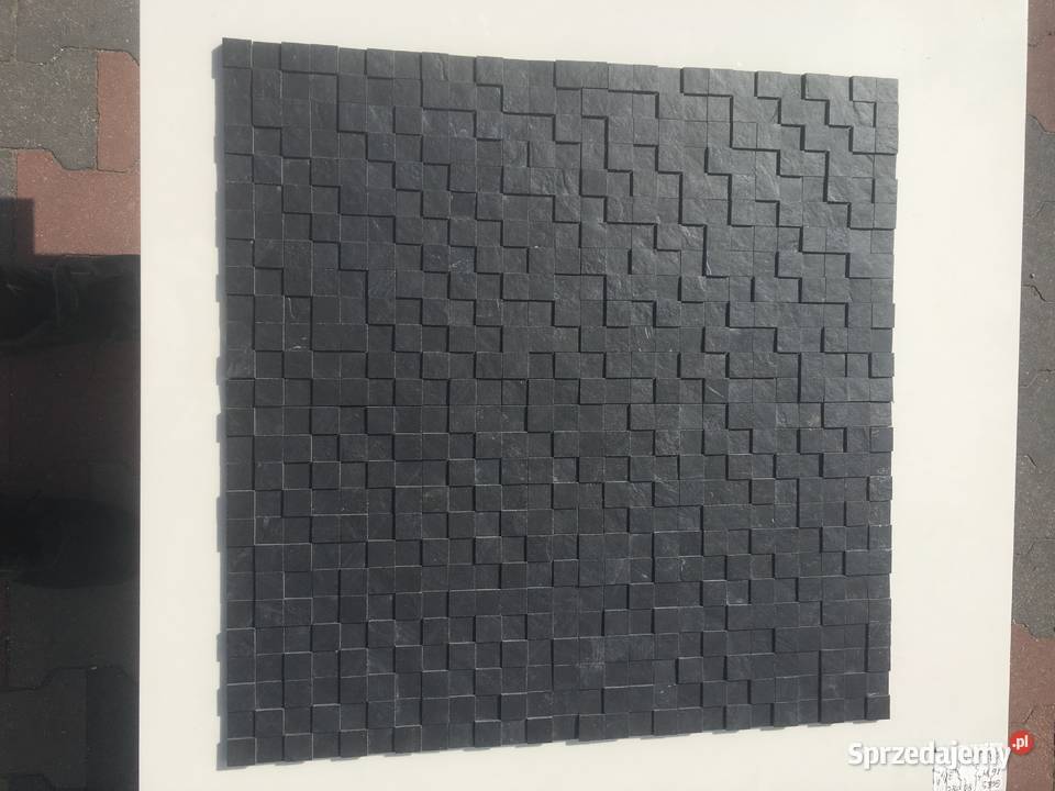Mozaika gres mystone lavagna nero naturale 3D