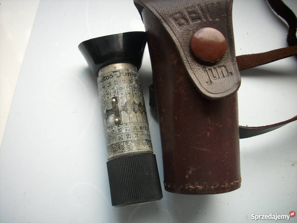 Zabytkowy przedwojenny dalmierz w skórzanym etui zachodniopomorskie Barlinek