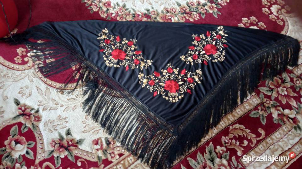Czarn huśta z pięknym haftem Warszawa sprzedam