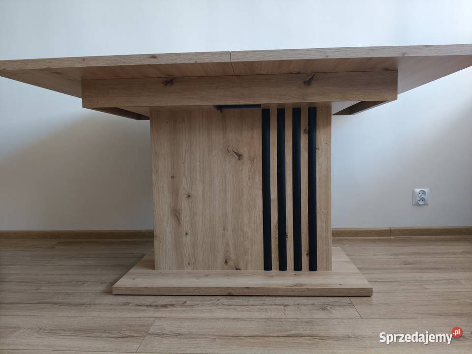 Stół rozkładany Dąb Artisan z lamelami 140180 śląskie Zabrze
