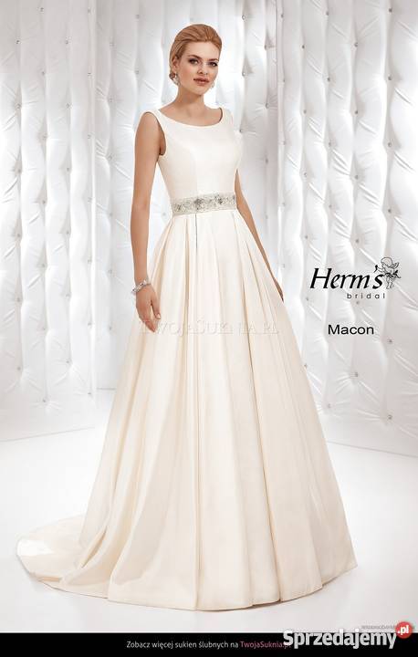 Przepiękna suknia ślubna firmy Herms Damska Krotoszyn