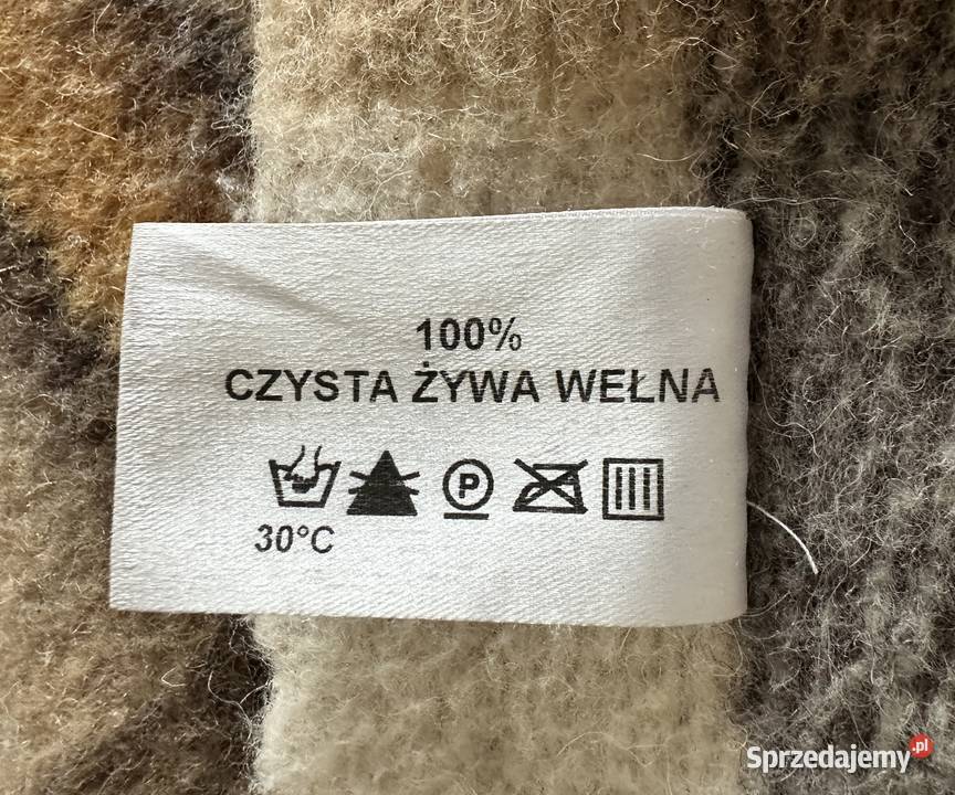 Koc pled Wooltex 100 wełny r170x200 łódzkie Łódź