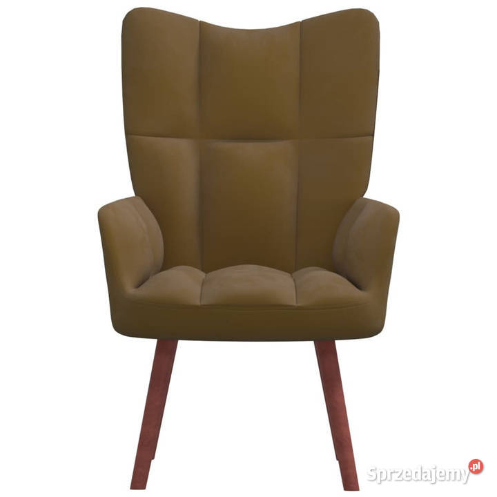 Fotel brązowy obity aksamitem WM328059 Warszawa