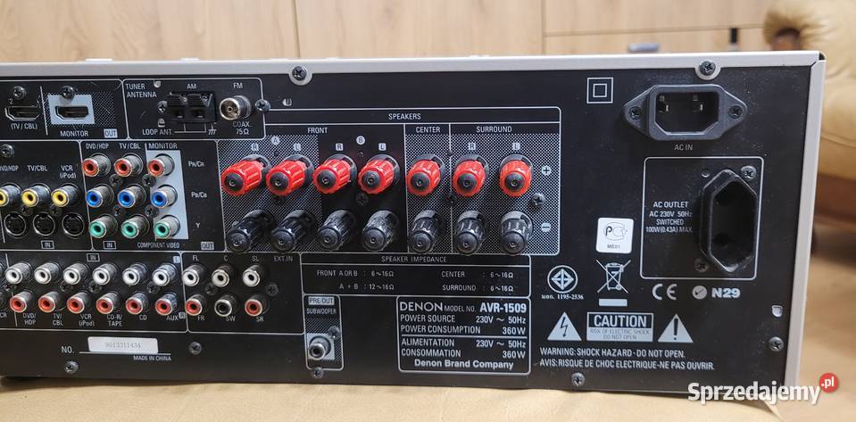 Denon AVR1509 amplituner 51 HDMI z oryginalnym Zalesie Golczowskie sprzedam