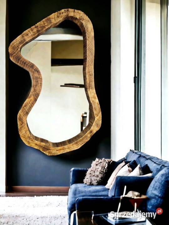 Niebanalne lustro do przedpokoju drewniane Rzeszów