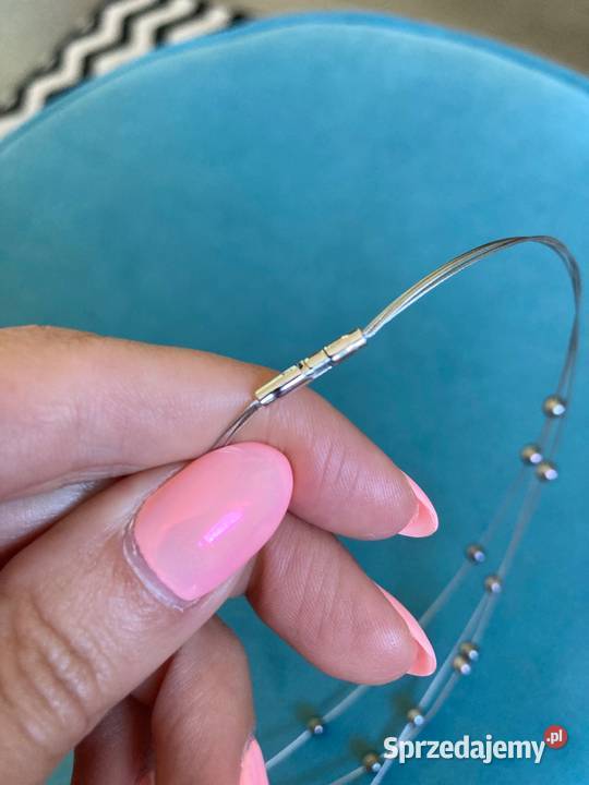 Nowy potrójny srebrny naszyjnik koraliki srebro Naszyjniki Nisko