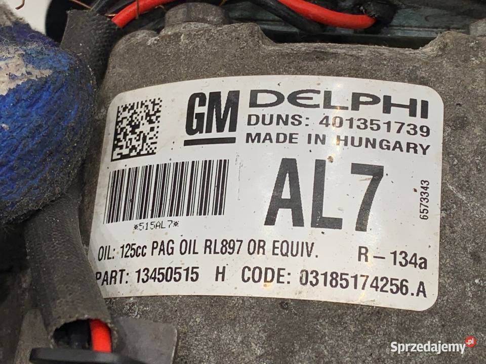 SPRĘŻARKA KLIMATYZACJI OPEL MERIVA B 13450515 14
