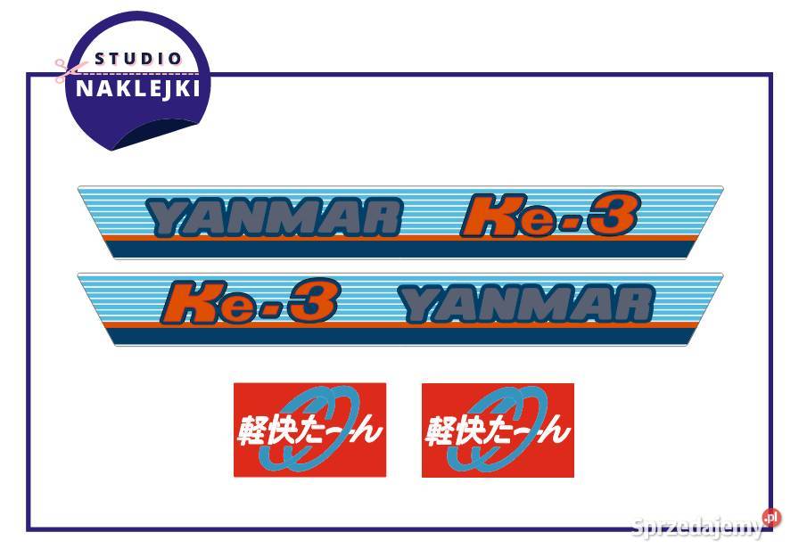 Naklejki Nalepki Ciągnik Yanmar KE3 Kubota Płock