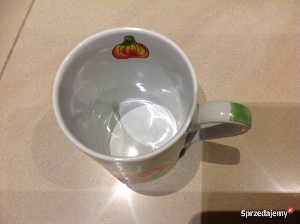Porcelanowy Kubek Dynie Dynia 250 ml lata 80 te wielokolorowy Nowa Sól