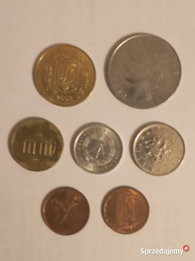 MONETY ZAGRANICZNE ZESTAW 7 MONET Szczecinek sprzedam