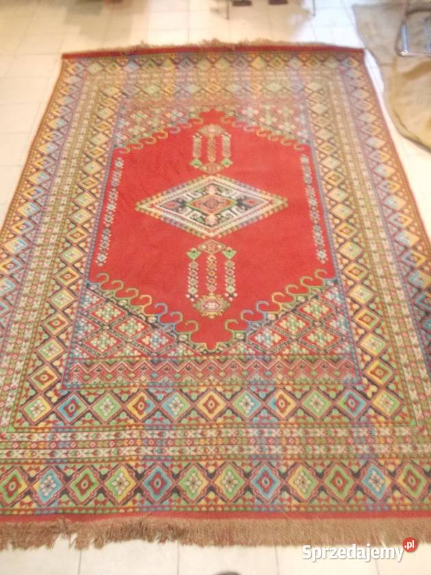 Stary duży dywan tkany 300 x 205 prawdopodobnie Bielsko-Biała sprzedam