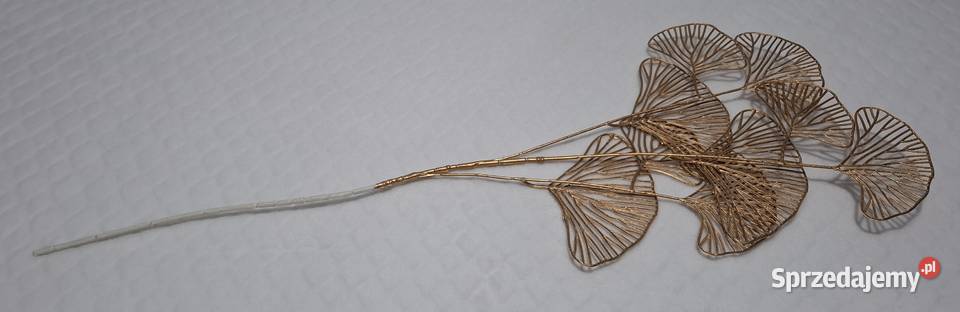 Sztuczny liść ozdobny gałązka miłorząb złoty 69 sprzedam
