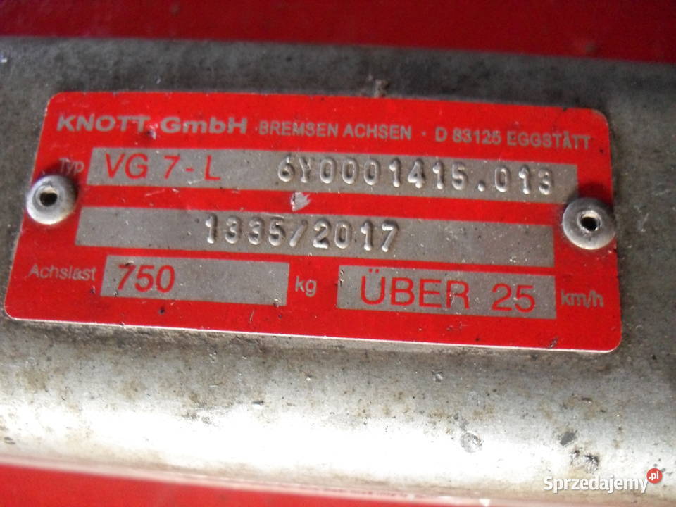 Oś do przyczepki samochodu osobowego mazowieckie Mińsk Mazowiecki