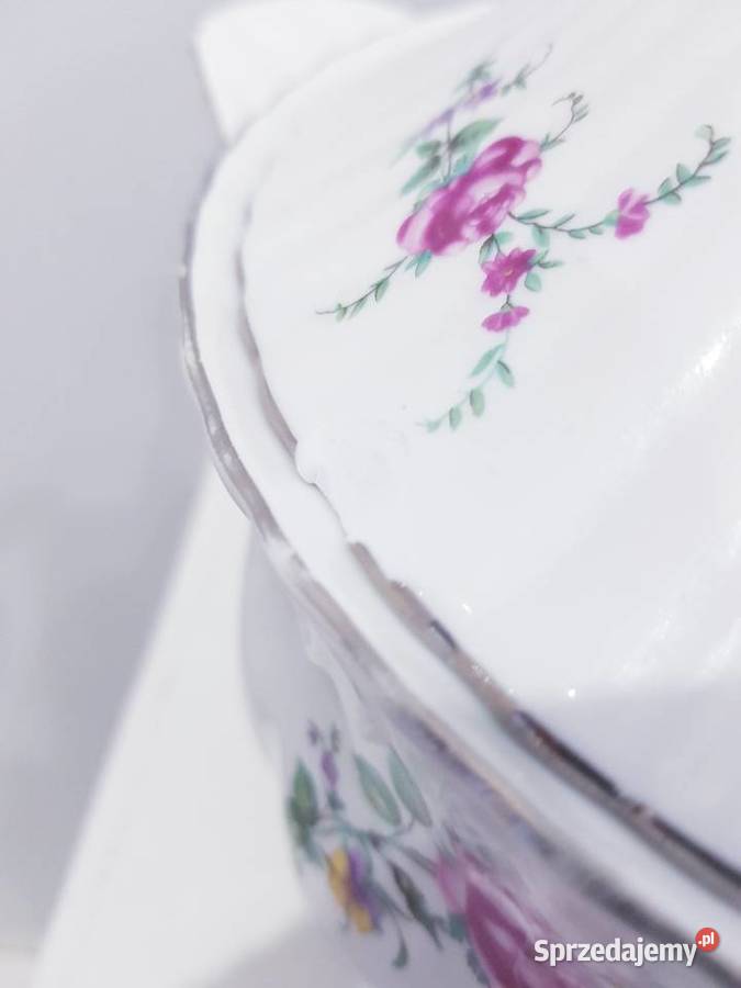 Porcelanowa waza z prlu Chodzież z delikatnym biały Dąbrowa Górnicza