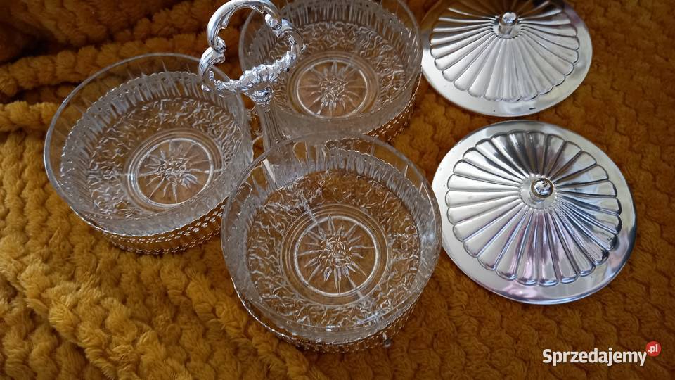 Paterakabaret kryształ srebrzony Ceramika i szkło Warszawa