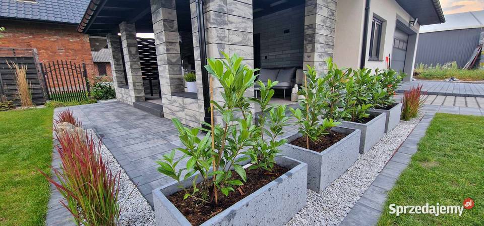 Nowoczesna betonowa DONICA ogrodowa Styrobud ZEN podkarpackie Gorzyce