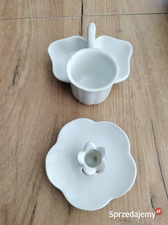 Porcelanowy zestaw dwojak do soli pieprzu i sprzedam