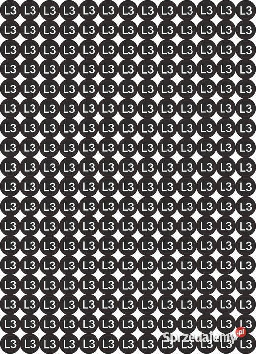 Naklejka faza L3 na rozdzielnice 234 13 mm