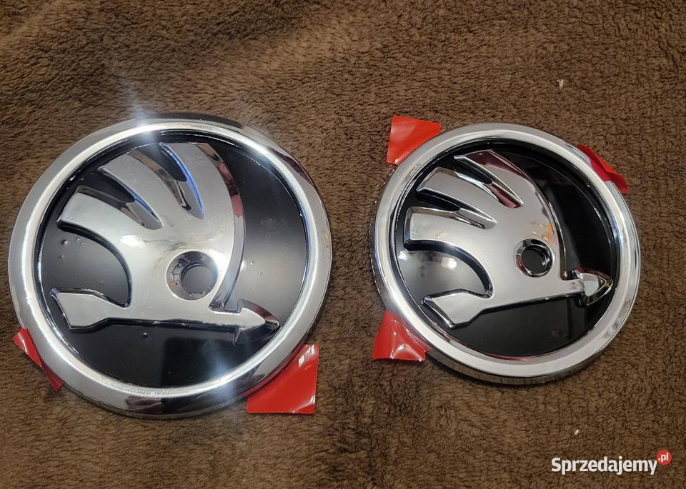 Klasyczne logo Skoda komplet przód tył śląskie Gliwice