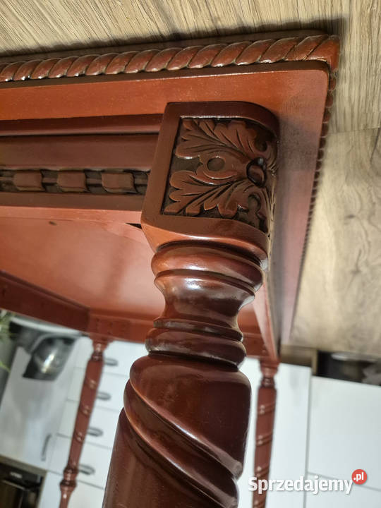 Vintage 135x85 Elegancki rzeźbiony stół Hepple Stoły Warszawa