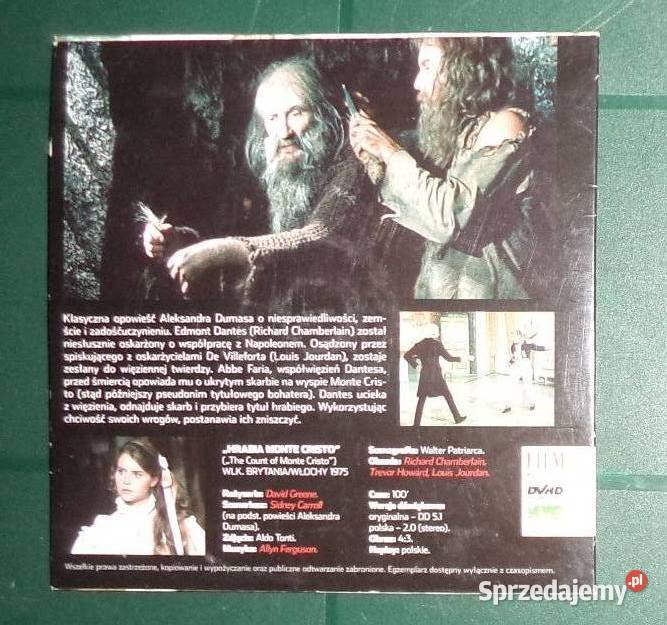 Richard Chamberlain Hrabia Monte Cristo DVD 2008 Rzeszów sprzedam