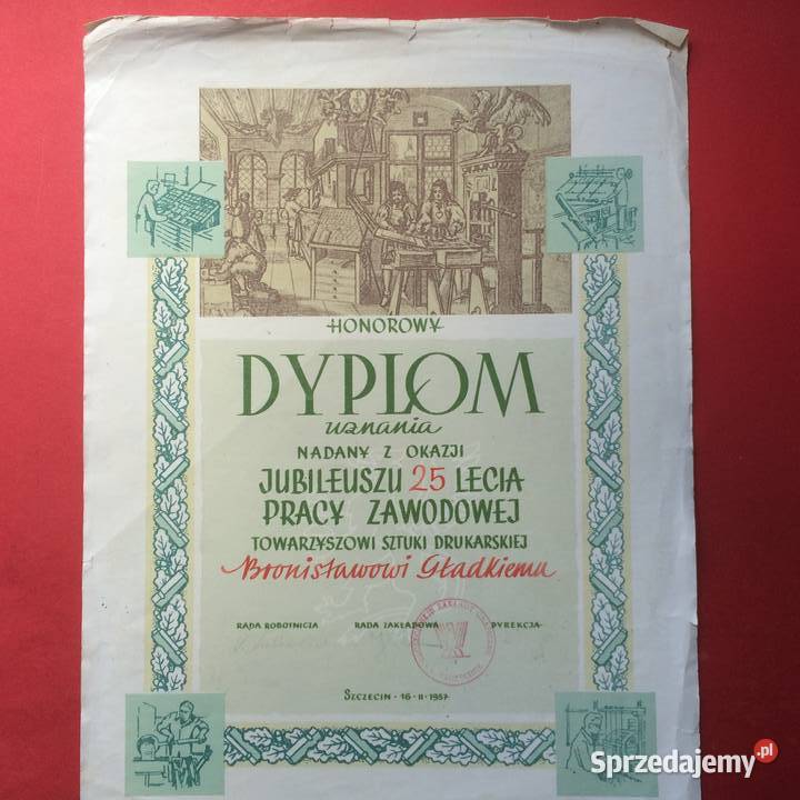 1366 Dyplom 6 Gładki Szczecin