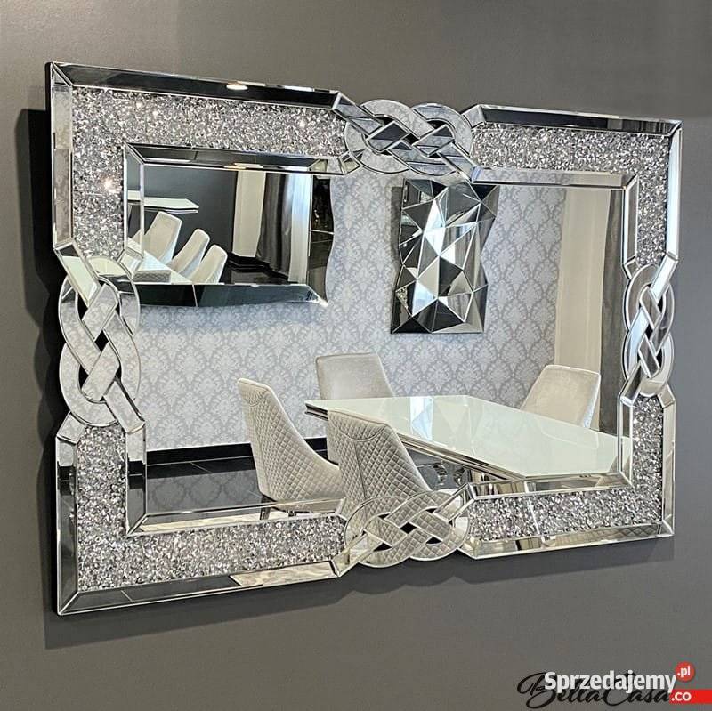 Lustro glamour wiszące do kompletu konsola ława Warszawa