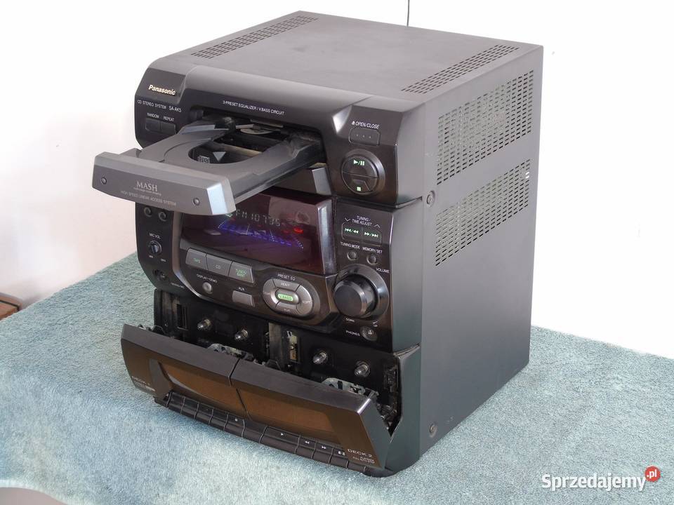 Wieża Panasonic radio AUX karaoke mocna DOSTAWA podkarpackie Jasło