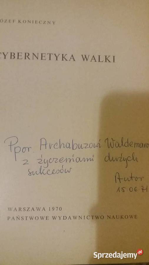 Cybernetyka walki książka Konieczny perełki Warszawa