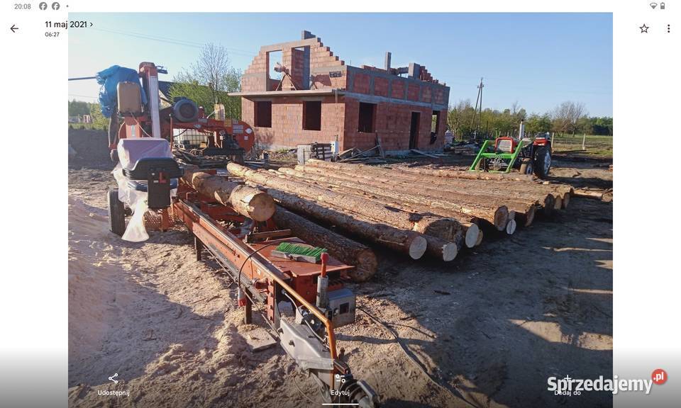 Tartak mobilny przejezdny trak taśmowy Końskie