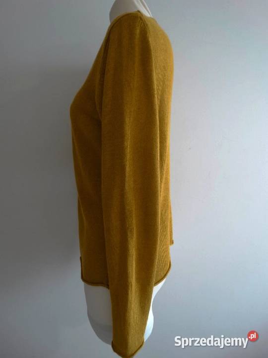 Sweter Kardigan Lniany 100 Len Rozpinany Łomża