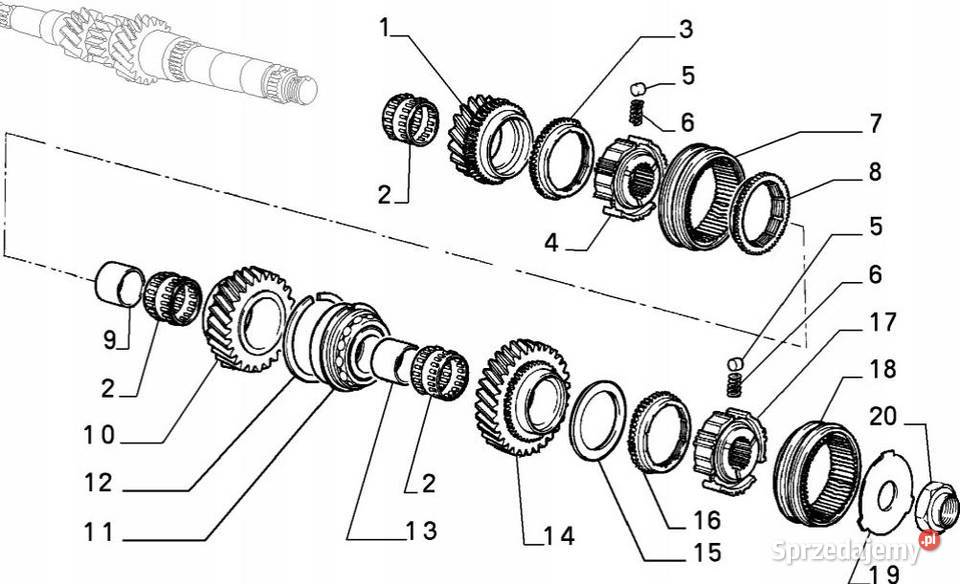 KOŁO ZĘBATE 3 BIEGU FIAT COUPE 9496 20 2132 ASO osobowe Części samochodowe lubelskie sprzedam