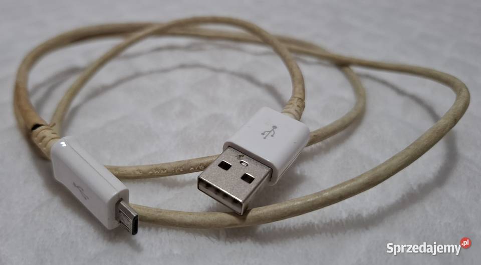 Kabel USB Typ A USB micro B biały 100 1m Czeladź sprzedam