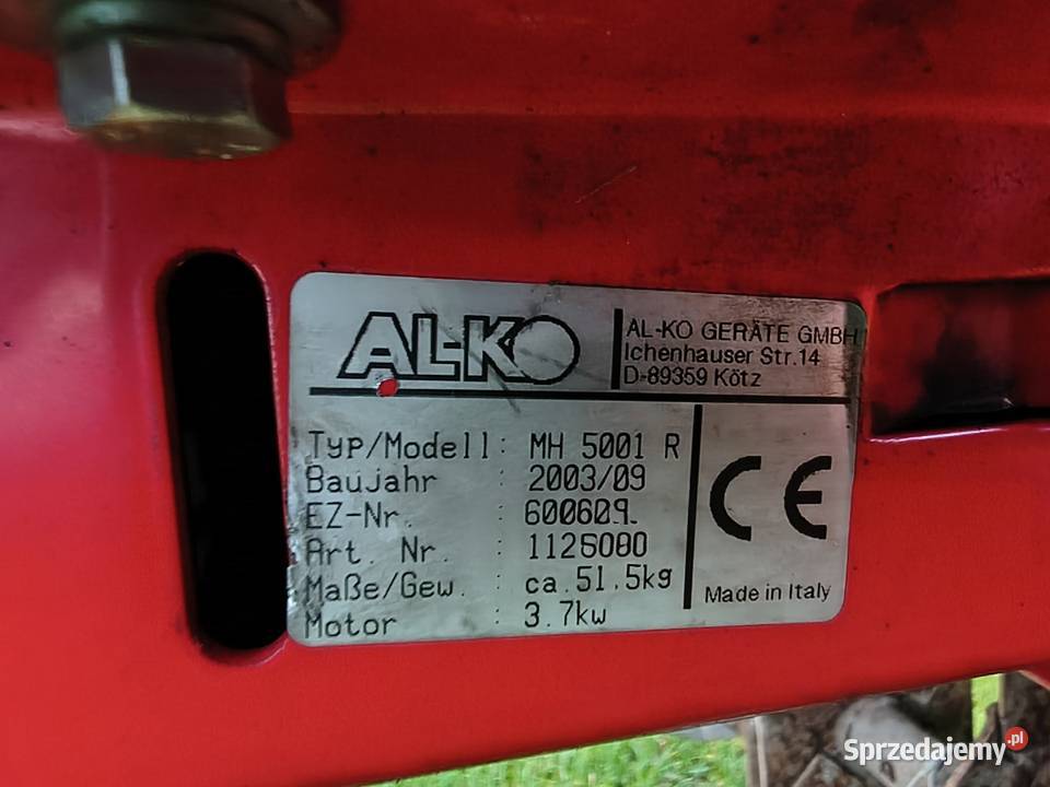 Glebogryzarka spalinowa ALKO szeroka 72 mocna Chojnów