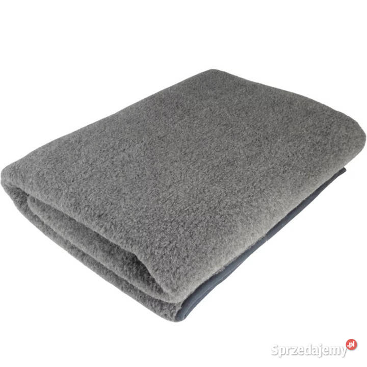 Koc z Wełny Merino Szary 160x200 i 200x220 Nowy Targ