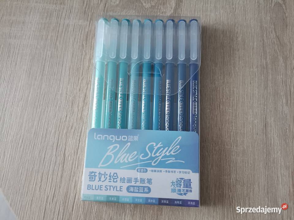 Zestaw 9 długopisów żelowych Languo w odcieniach pomorskie Kwidzyn sprzedam