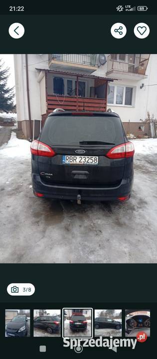 Ford Grand C 7 osobowy 16 wolnossącą benzyna nieuszkodzony Motoryzacja lubelskie Terpentyna